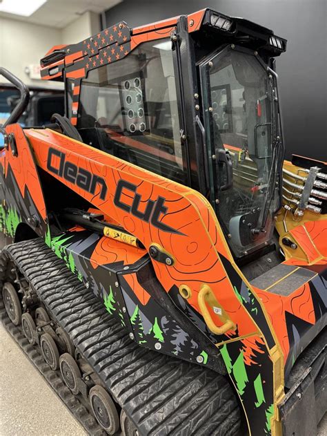 Partial skid steer wrap for Busher Excavating! 